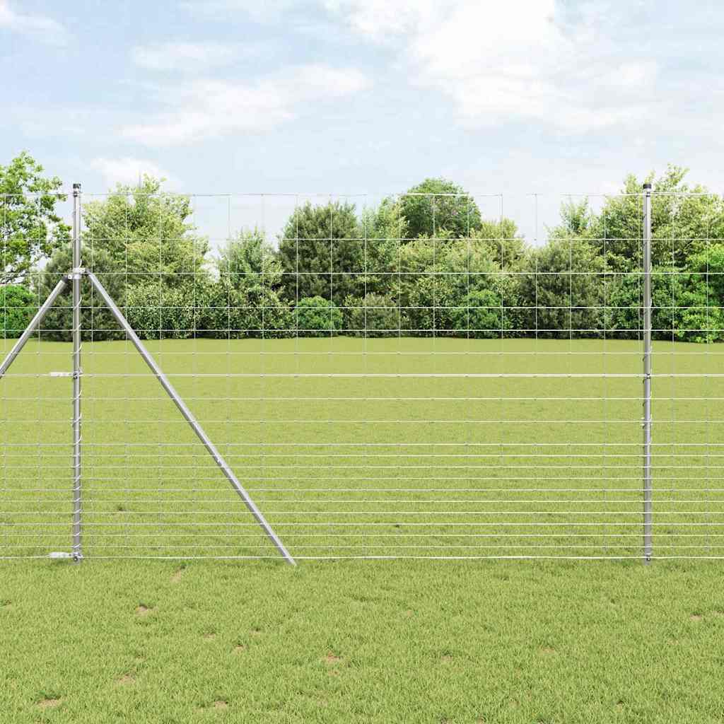 vidaXL Field Fence Silver 1
