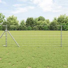vidaXL Field Fence Silver 1