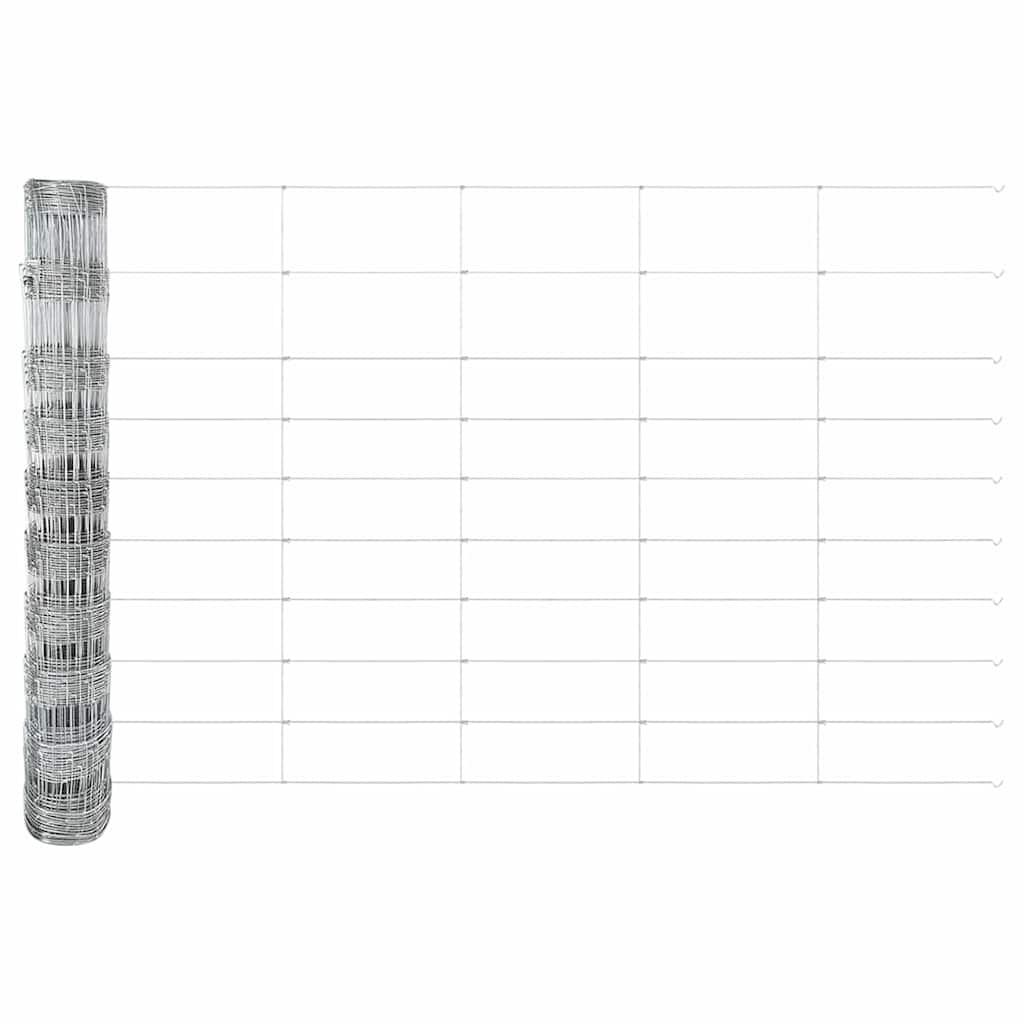 vidaXL Field Fence Silver 5