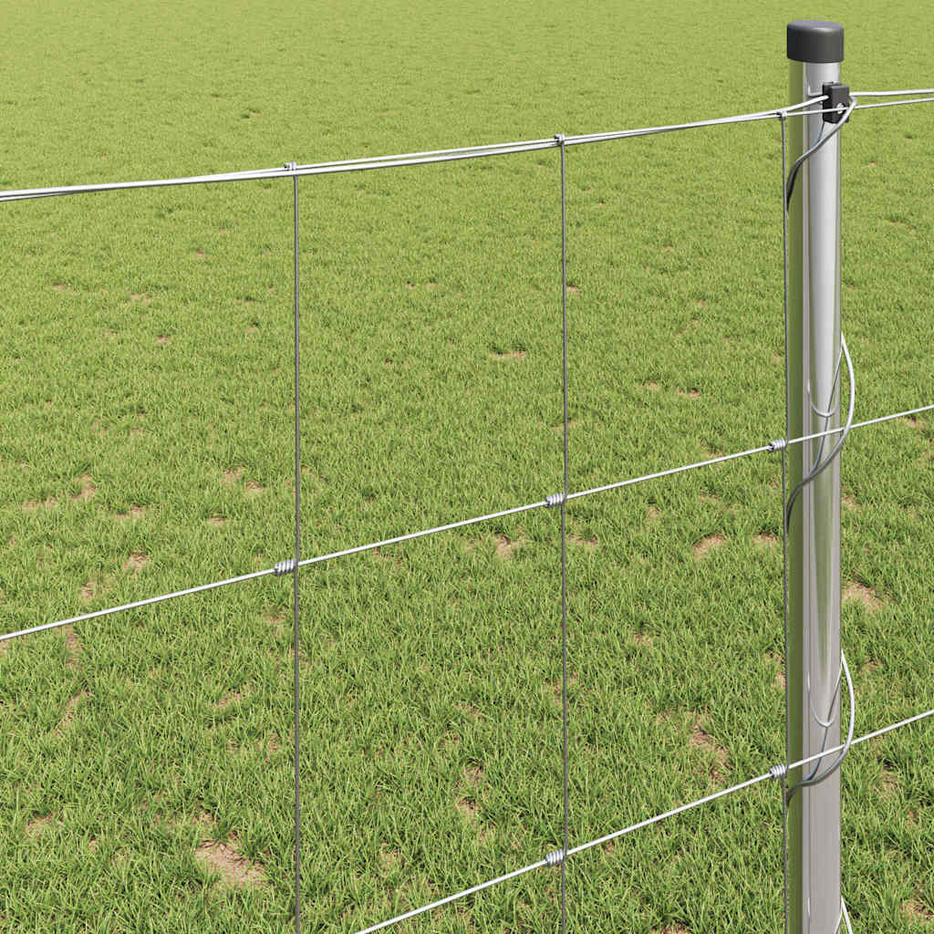vidaXL Field Fence Silver 4