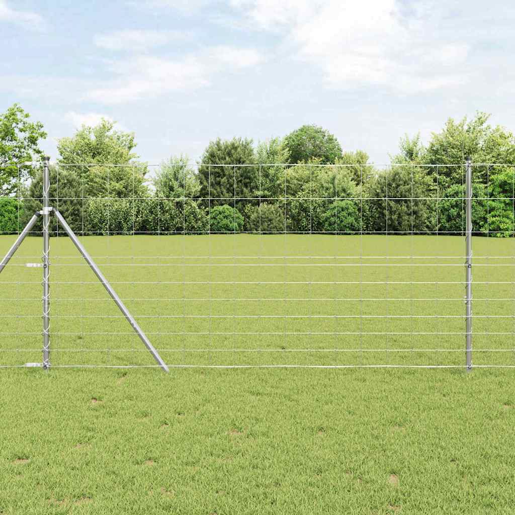 vidaXL Field Fence Silver 1