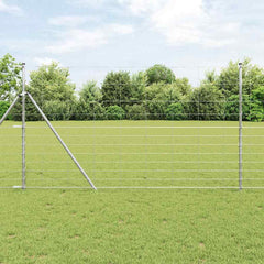 vidaXL Field Fence Silver 1