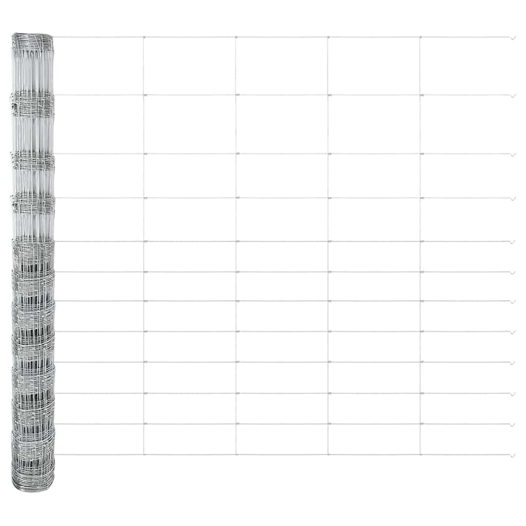 vidaXL Field Fence Silver 5