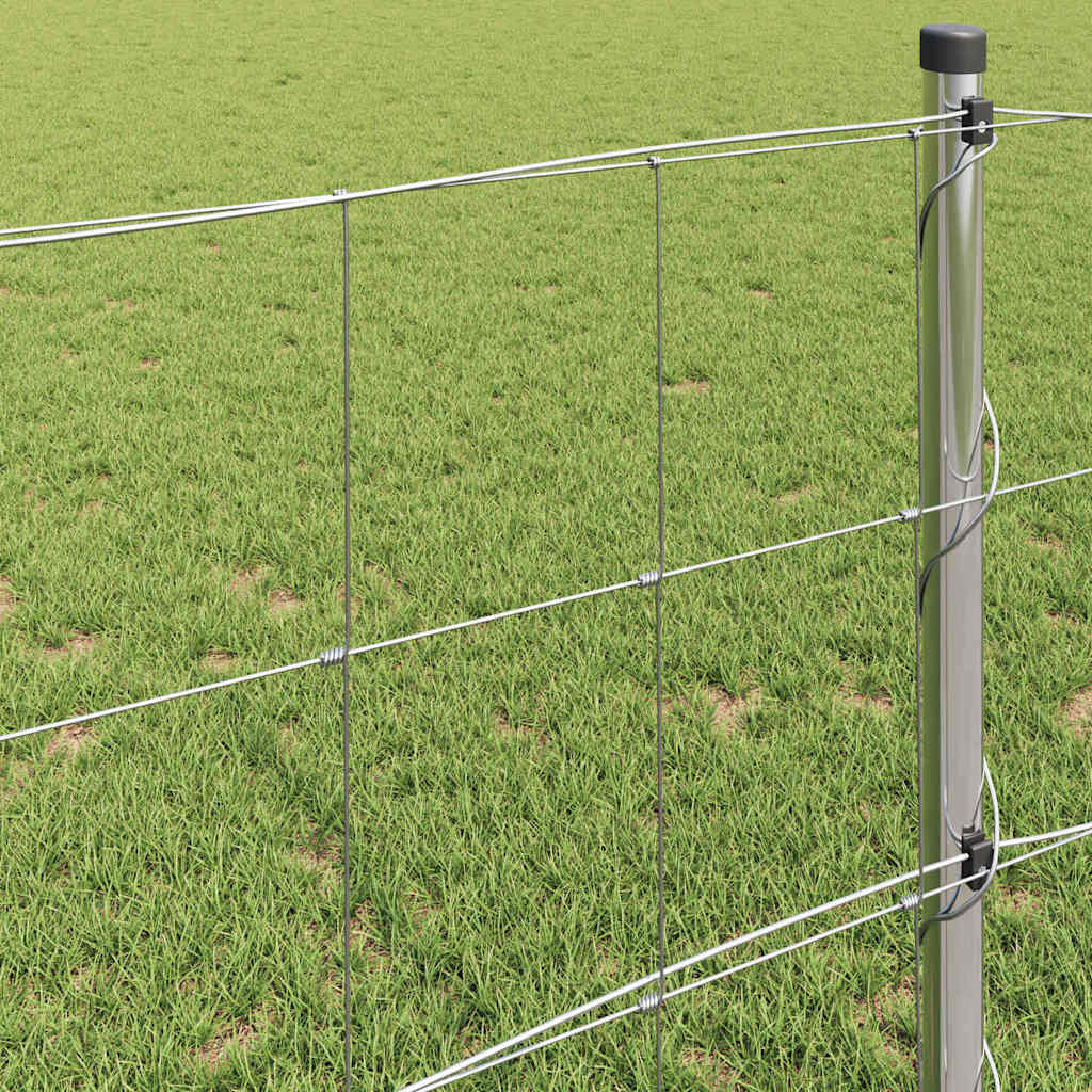 vidaXL Field Fence Silver 4