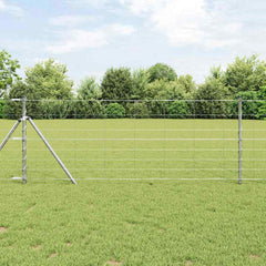 vidaXL Field Fence Silver 1