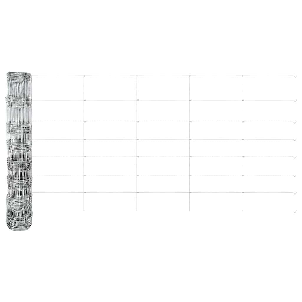 vidaXL Field Fence Silver 5