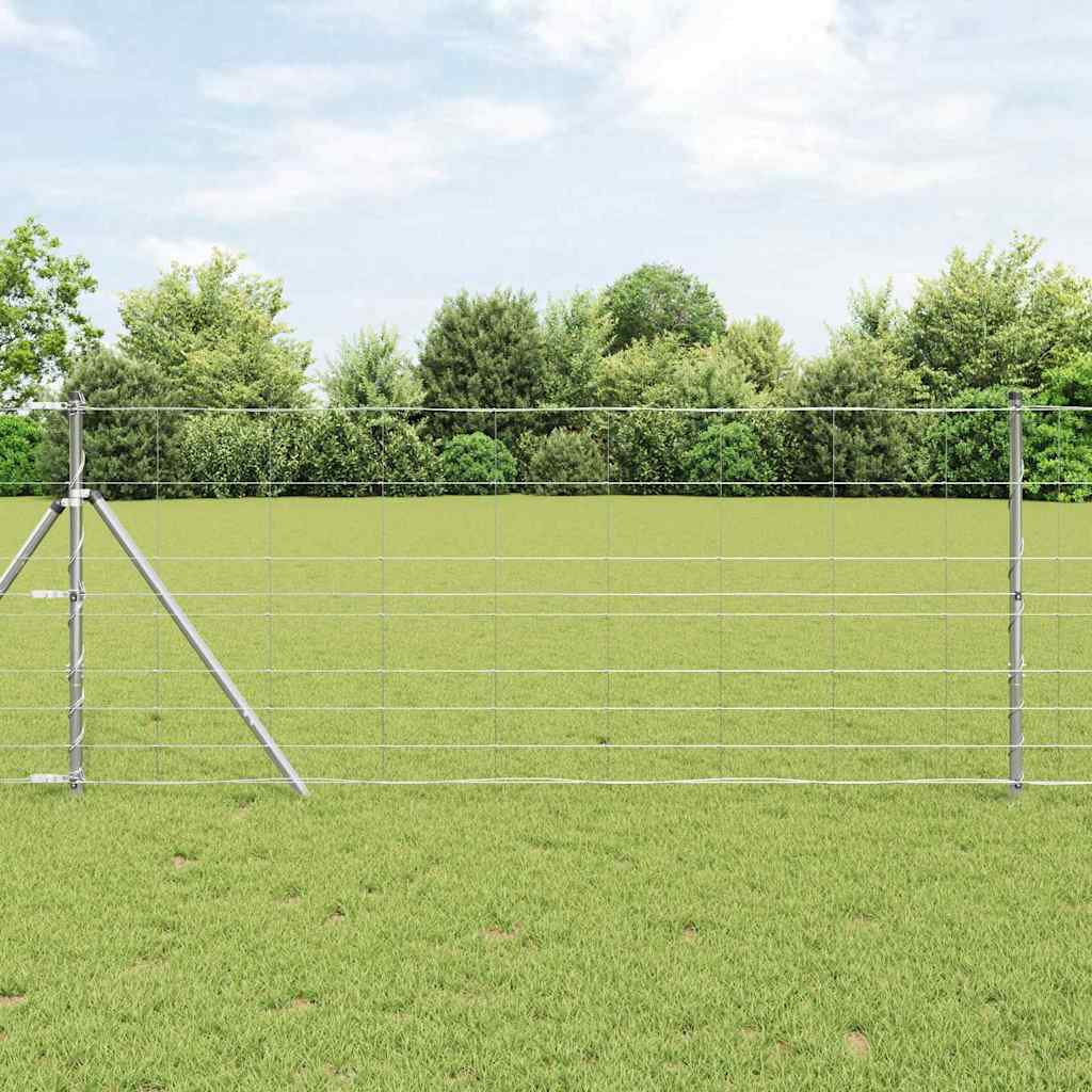 vidaXL Field Fence Silver 1