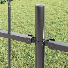 vidaXL Garden Fence WOERDEN 1.7 x 1.2 m Powder-coated Steel Grey 3