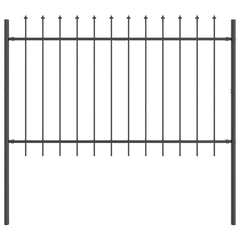 vidaXL Garden Fence WOERDEN 1.7 x 1.2 m Powder-coated Steel Grey 2