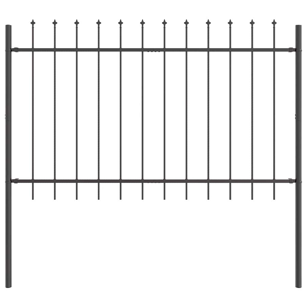 Garden Fence WOERDEN Powder-coated Steel Grey Height