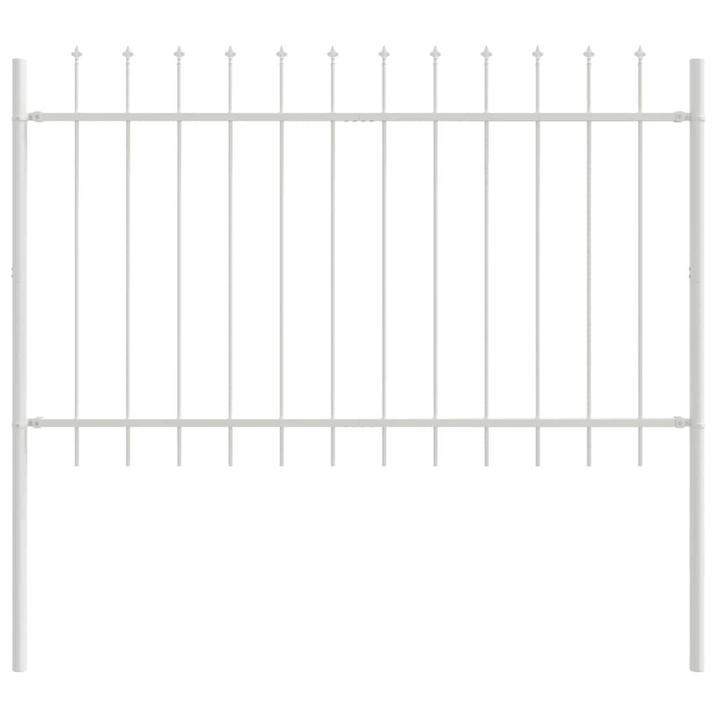 vidaXL Garden Fence WOERDEN 1.7 x 1.2 m Powder-coated Steel White 2