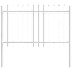 vidaXL Garden Fence WOERDEN 1.7 x 1.2 m Powder-coated Steel White 2