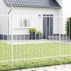 vidaXL Garden Fence WOERDEN 1.7 x 1.5 m Powder-coated Steel White 1