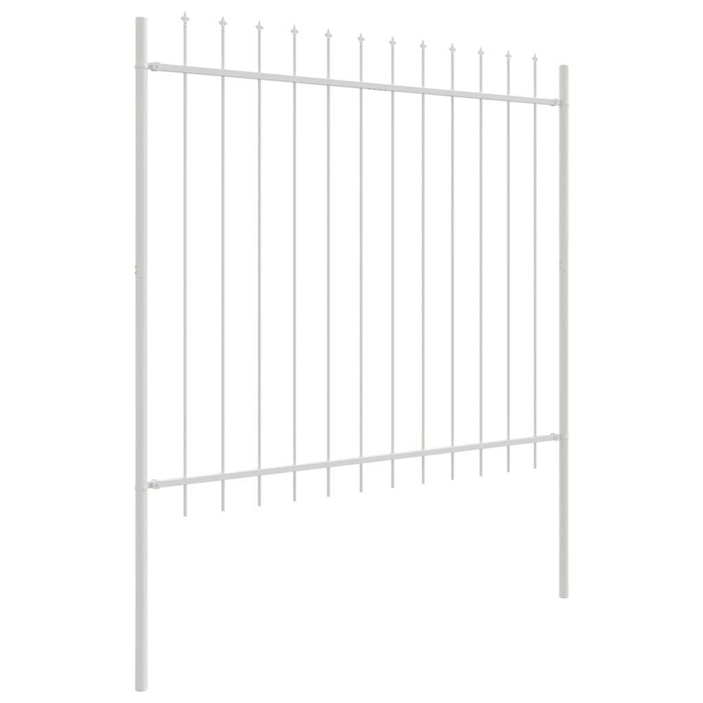 Garden Fence WOERDEN 1.7 x 1.5 m Powder-coated Steel White Height 150 cm 170 cm