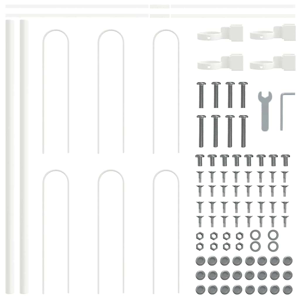 vidaXL Garden Fence BOXTEL White 5