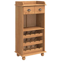 Wine Cabinet ASKIM with Honey Top