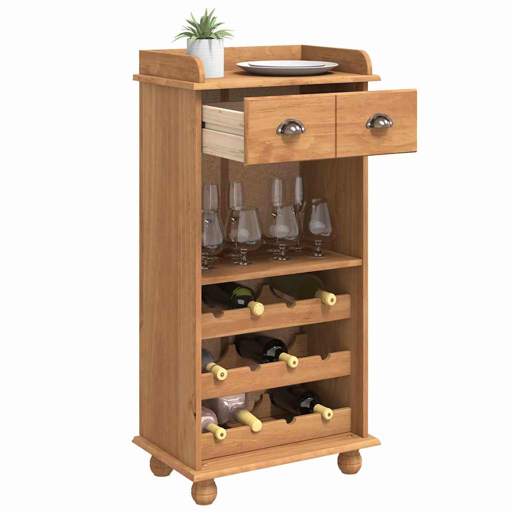 Wine Cabinet ASKIM with Honey Top
