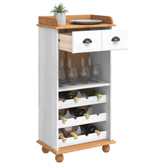 Wine Cabinet ASKIM with Honey Top