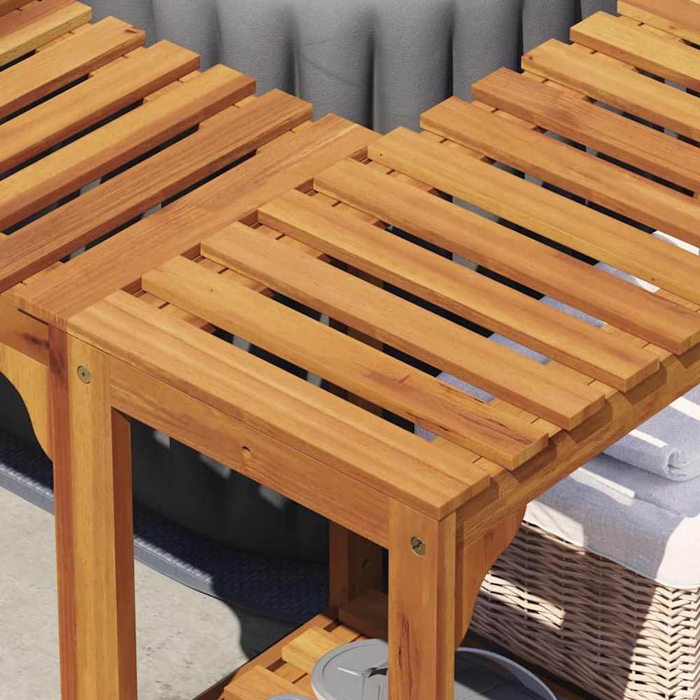 Hot Tub Surround Solid Acacia Wood Brown 255 cm 255 cm