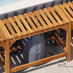 Hot Tub Surround Solid Acacia Wood Brown 255 cm 255 cm