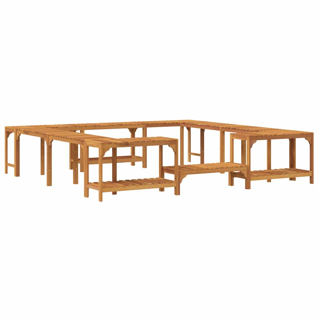Hot Tub Surround Solid Acacia Wood Brown 255 cm 255 cm