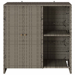 vidaXL Storage Cabinet with Shelf Grey 100 x 36 x 102 cm Rattan 5