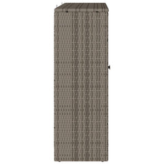 vidaXL Storage Cabinet with Shelf Grey 100 x 36 x 102 cm Rattan 6