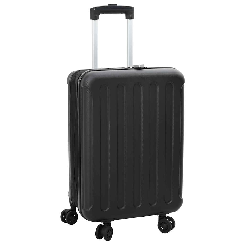 vidaXL Suitcase Folding with Lock Black 43 x 27 x 66 cm ABS Plastic 1
