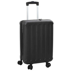 vidaXL Suitcase Folding with Lock Black 43 x 27 x 66 cm ABS Plastic 1