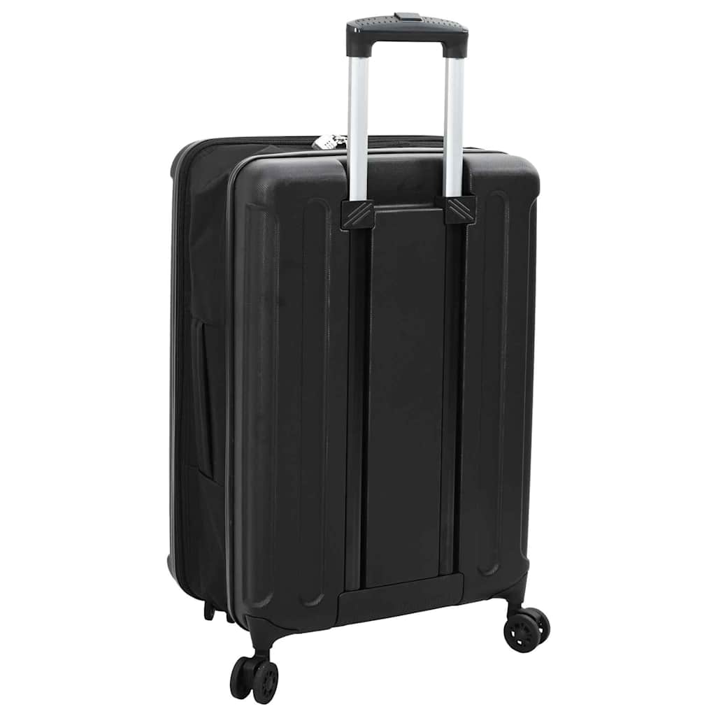 vidaXL Suitcase Folding with Lock Black 43 x 27 x 66 cm ABS Plastic 5