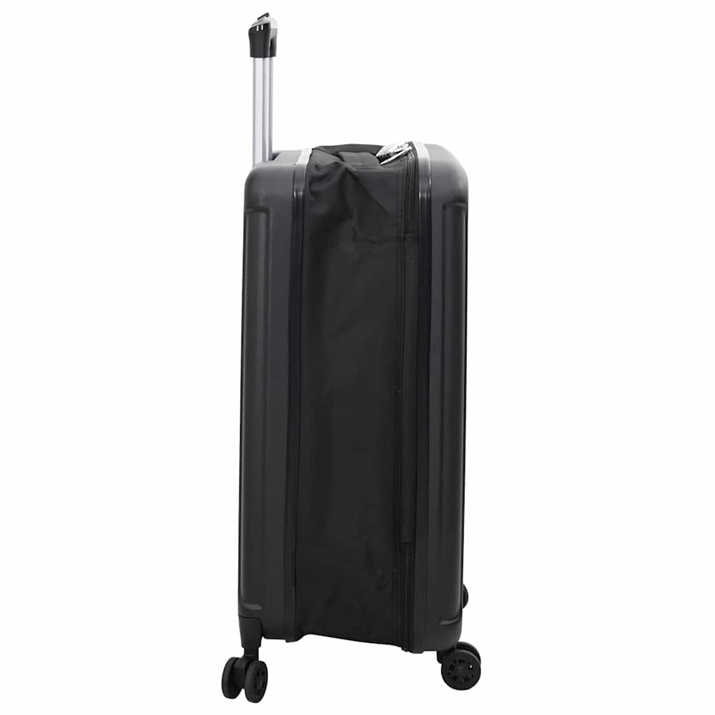 vidaXL Suitcase Folding with Lock Black 43 x 27 x 66 cm ABS Plastic 4