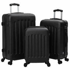 vidaXL Suitcase with Lock 3 pcs Black 50 x 31 x 78 cm ABS Plastic 1