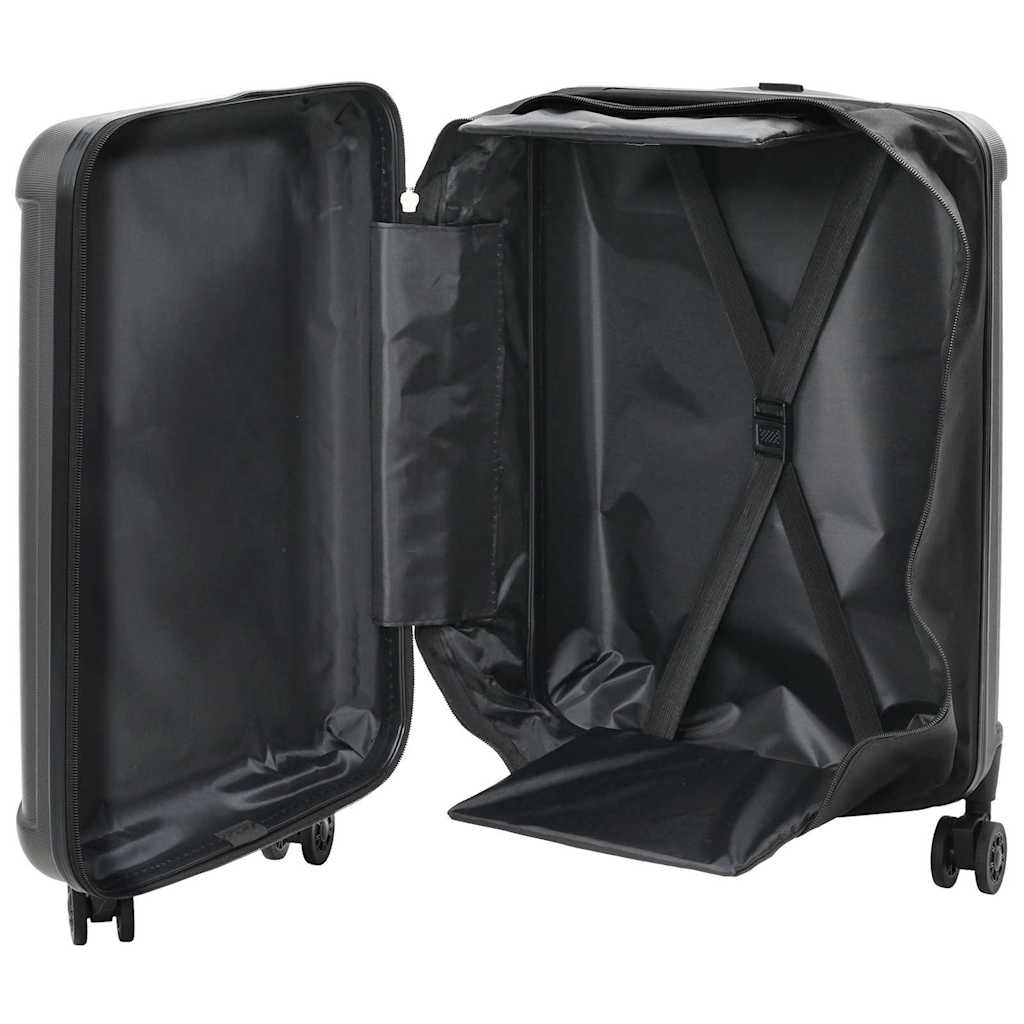 vidaXL Suitcase Folding Dark grey 34 x 23 x 55.5 cm ABS Plastic 2
