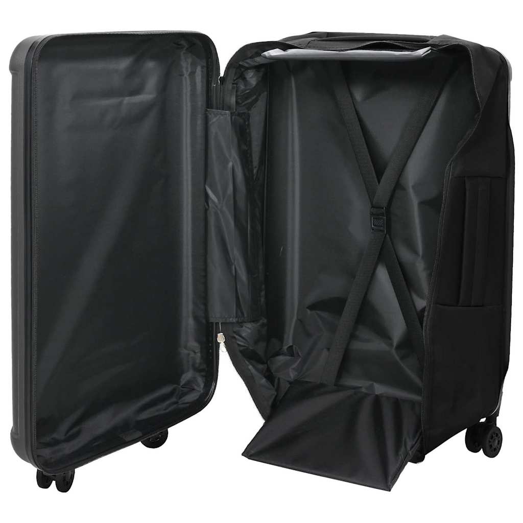 vidaXL Suitcase Folding Dark grey 43 x 27 x 66 cm ABS Plastic 2
