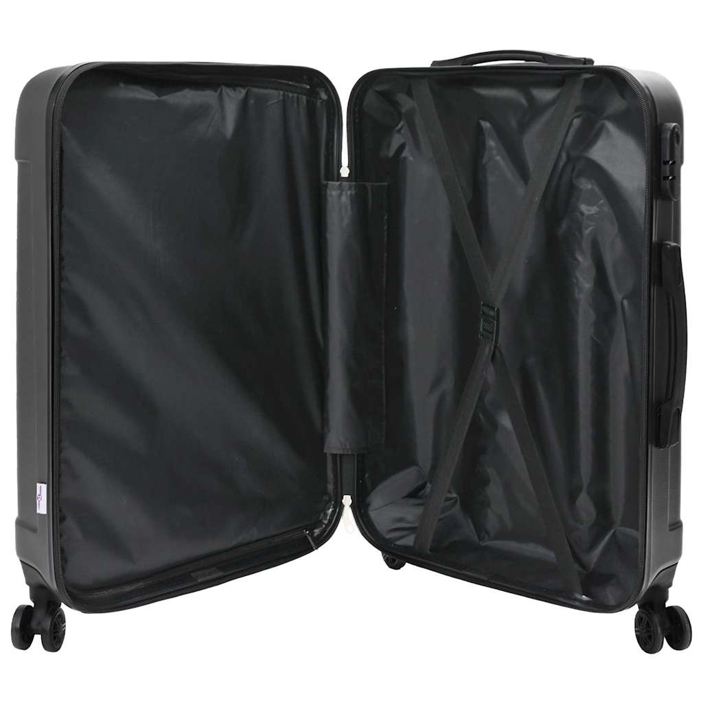 vidaXL Suitcase with Lock 3 pcs Dark Grey 50 x 31 x 78 cm ABS Plastic 2