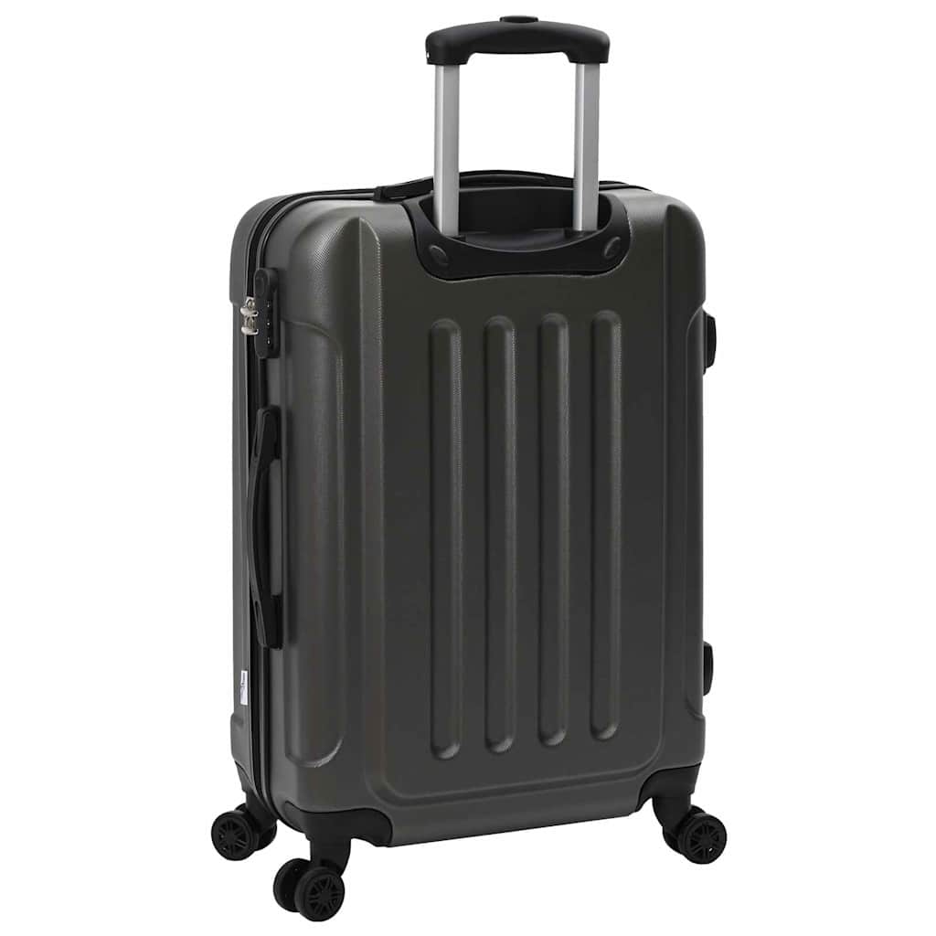 vidaXL Suitcase with Lock 3 pcs Dark Grey 50 x 31 x 78 cm ABS Plastic 6