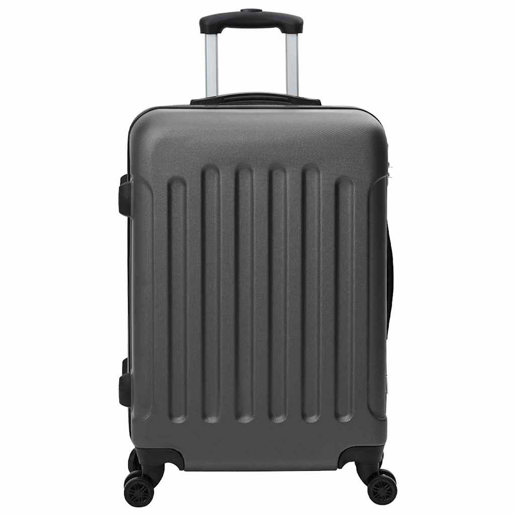 vidaXL Suitcase with Lock 3 pcs Dark Grey 50 x 31 x 78 cm ABS Plastic 4