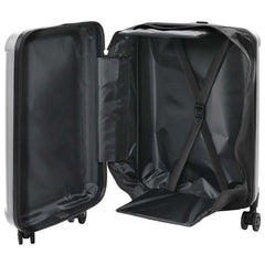 vidaXL Suitcase Folding with Lock Silver 34 x 23 x 55.5 cm ABS Plastic 2
