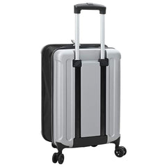 vidaXL Suitcase Folding with Lock Silver 34 x 23 x 55.5 cm ABS Plastic 5