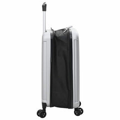 vidaXL Suitcase Folding with Lock Silver 34 x 23 x 55.5 cm ABS Plastic 4