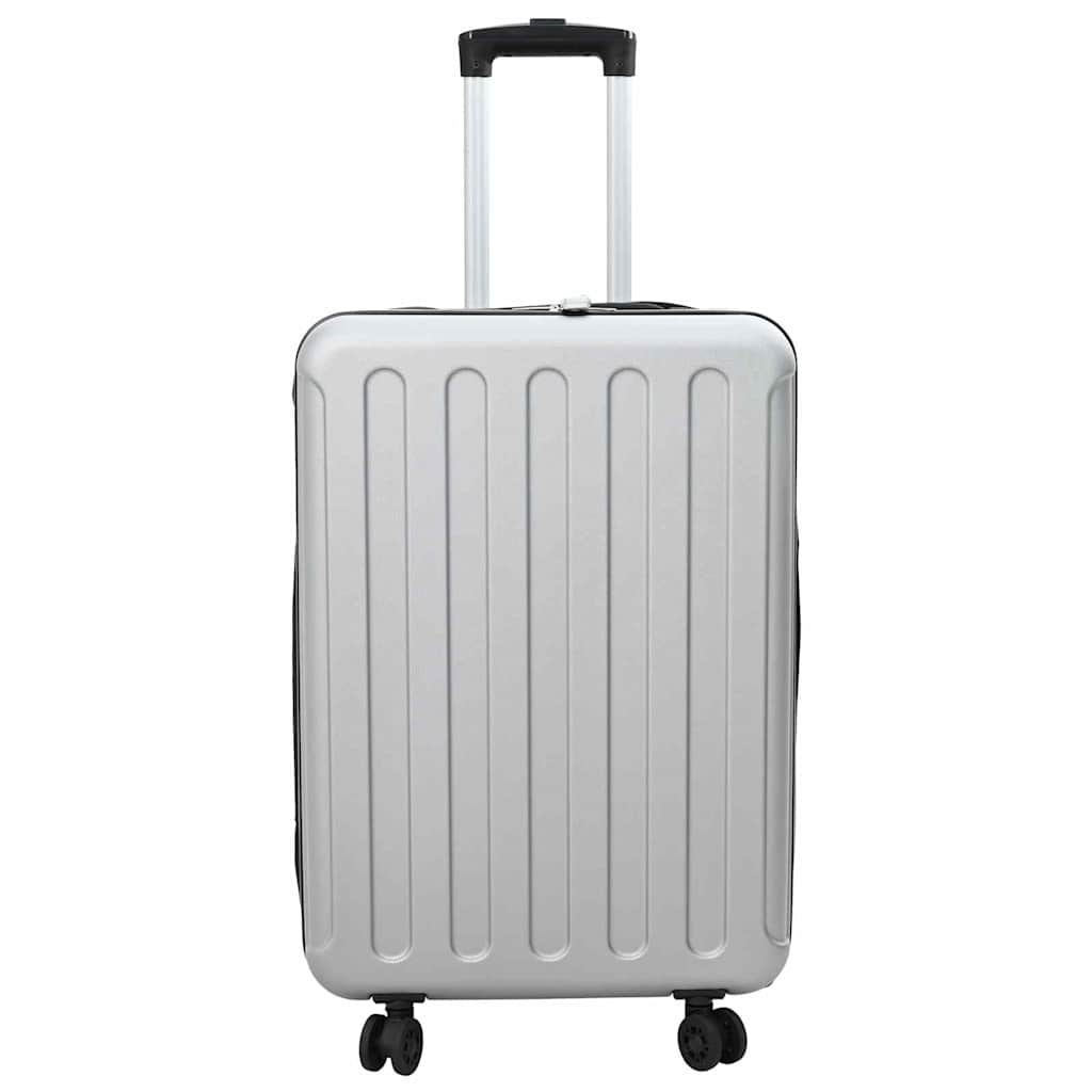 vidaXL Suitcase Folding with Lock Silver 43 x 27 x 66 cm ABS Plastic 3