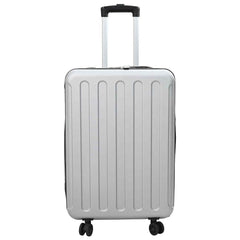 vidaXL Suitcase Folding with Lock Silver 43 x 27 x 66 cm ABS Plastic 3