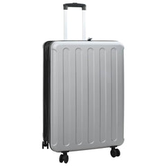 vidaXL Suitcase Folding with Lock Silver 50 x 30 x 76 cm ABS Plastic 1