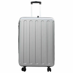 vidaXL Suitcase Folding with Lock Silver 50 x 30 x 76 cm ABS Plastic 3
