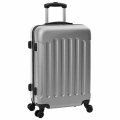 vidaXL Suitcase with Lock 3 pcs Silver 50 x 31 x 78 cm ABS Plastic 3