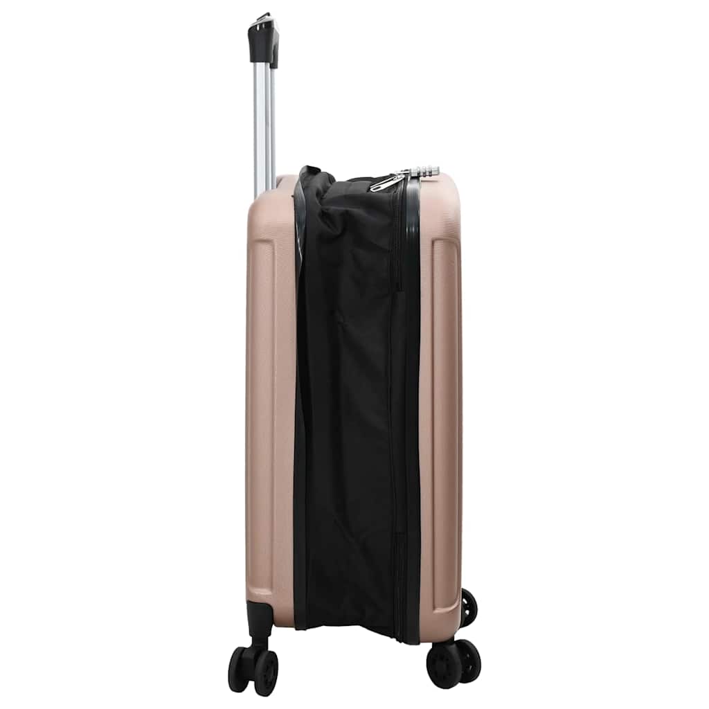vidaXL Suitcase Folding Rose gold 34 x 23 x 55.5 cm ABS Plastic 4