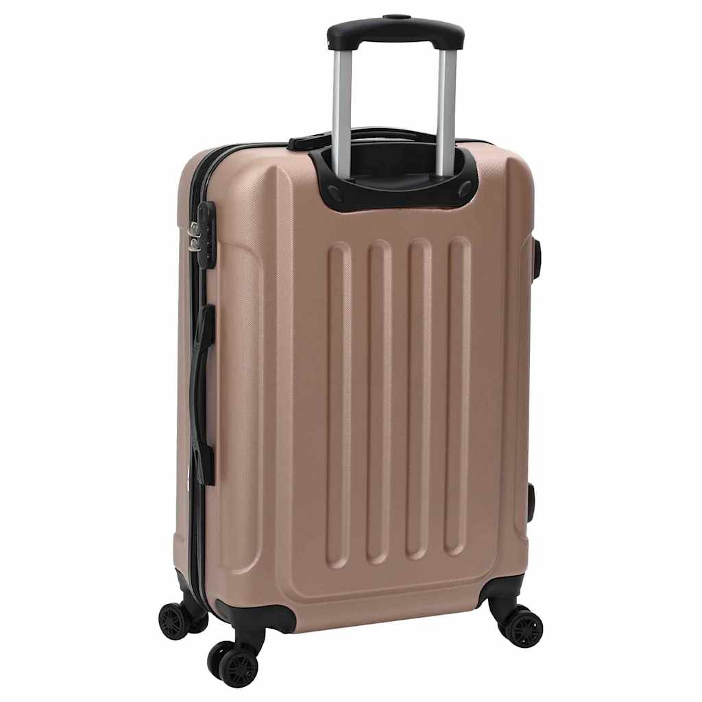 vidaXL Suitcase with Lock 3 pcs Rose Gold 50 x 31 x 78 cm ABS Plastic 6