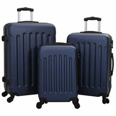 vidaXL Suitcase with Lock 3 pcs Dark Blue 50 x 31 x 78 cm ABS Plastic 1