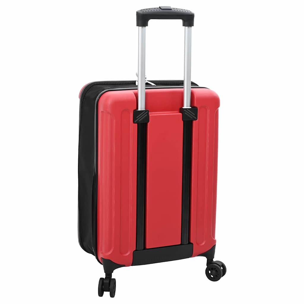 vidaXL Suitcase Folding with Lock Red 34 x 23 x 55.5 cm ABS Plastic 5