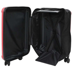 vidaXL Suitcase Folding with Lock Red 34 x 23 x 55.5 cm ABS Plastic 3